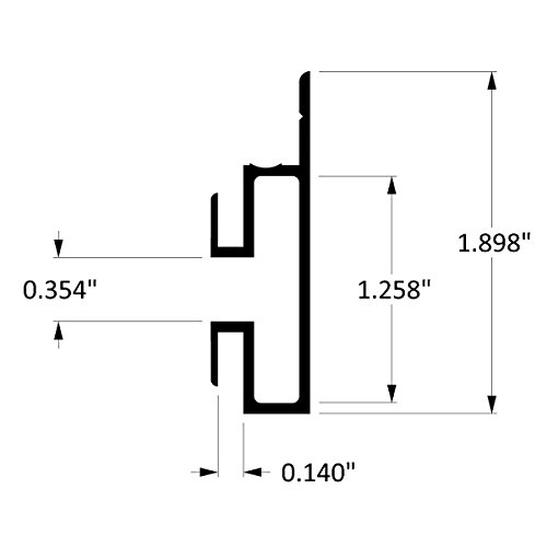 Orange Aluminum EZ Slat Wall Garage Storage Shelving System Screw-In Tracks 4' Length - 1/8" Panel (2 Count)