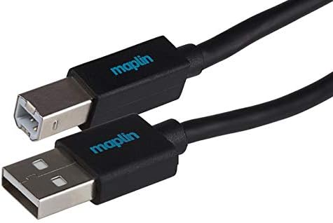 Maplin Premium USB-A 2.0 Male to USB-B Male Cable - Printer Connector (Black) (5m) - Image 3