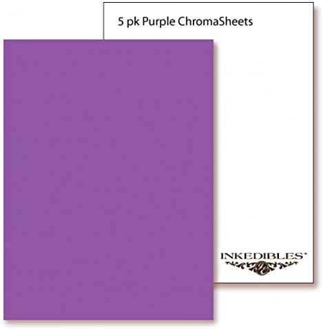 YummyInks Brand: Frosting ChromaSheets 5 sheets - 8.5in x 11in - Purple