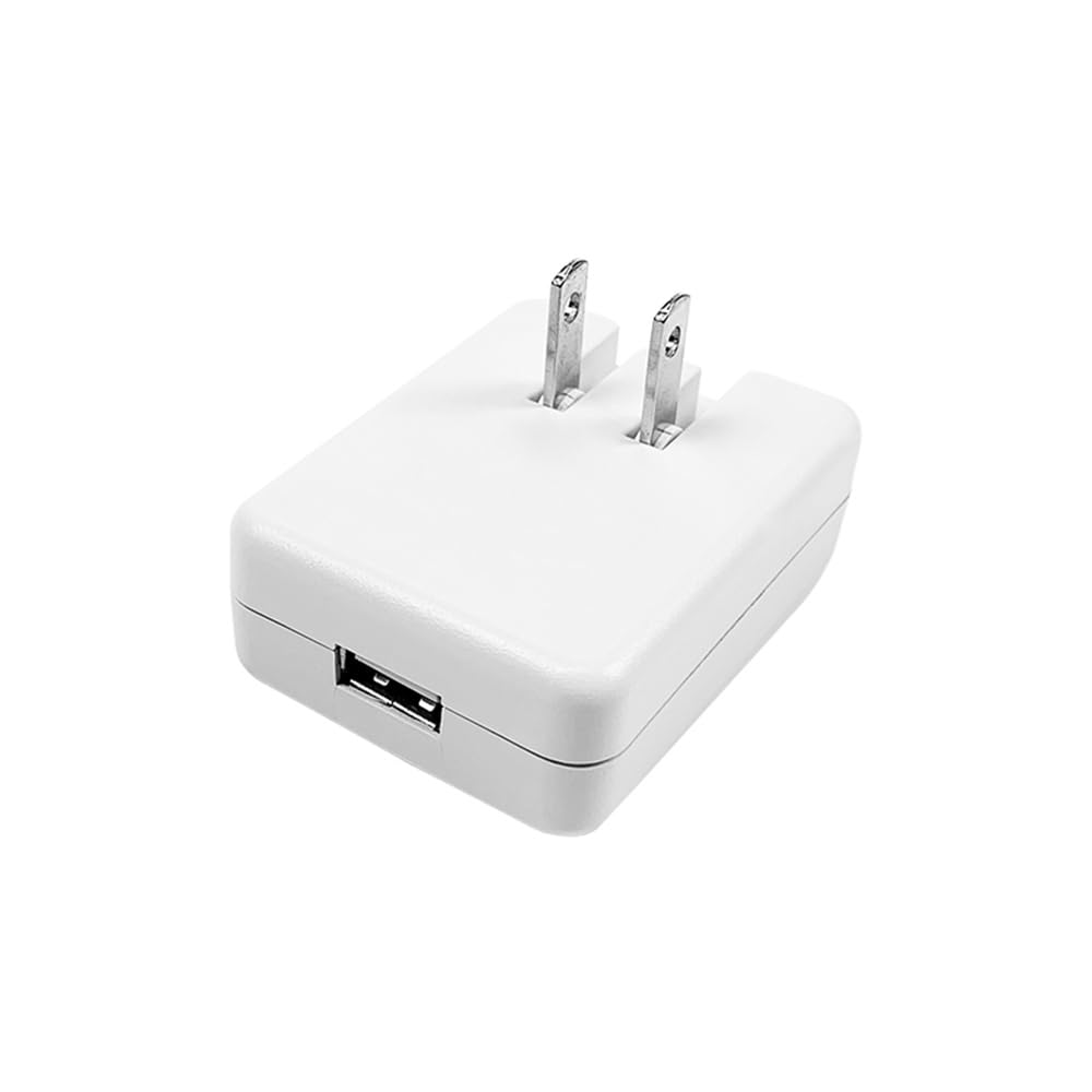5V 2.1A 2A 1A Flat USB Wall Charger, Retractable USB Power Adapter Charging Block 10W 10.5W 5W AC Power Adapter Compatible with iPhone, iPad, Samsung, Tablet, Kindle-White-1PCS (10W-5V 2A)