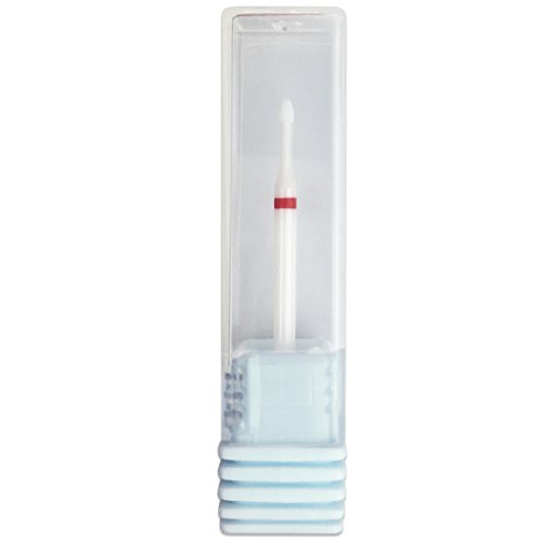 Pana 3/32" Cuticle Clean Safety Nail Ceramic White Carbide Bit (Grit: Fine - F) for Electric Dremel Drill Machine