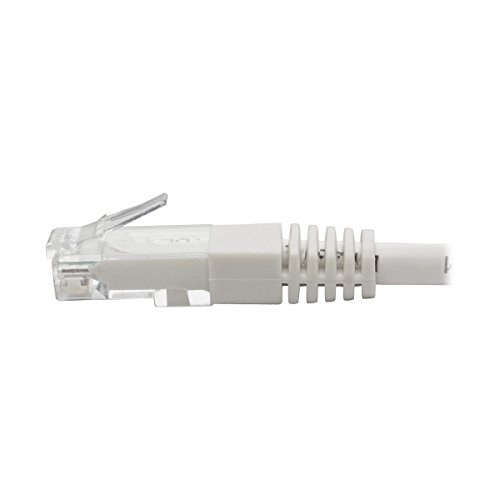 TRIPP LITE Cat6 Cat5e Gigabit Molded Patch Cable 24 AWG RJ45 M/M 550MHz Premium, White, 20' (N200-020-WH)
