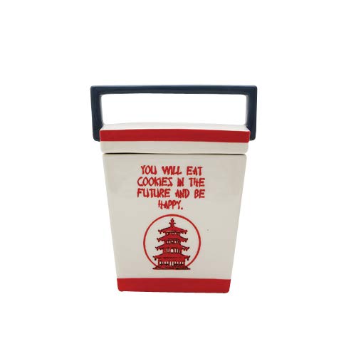 Pacific Giftware Chinese TakeOut Box Ceramic Cookie Jar Fortune The