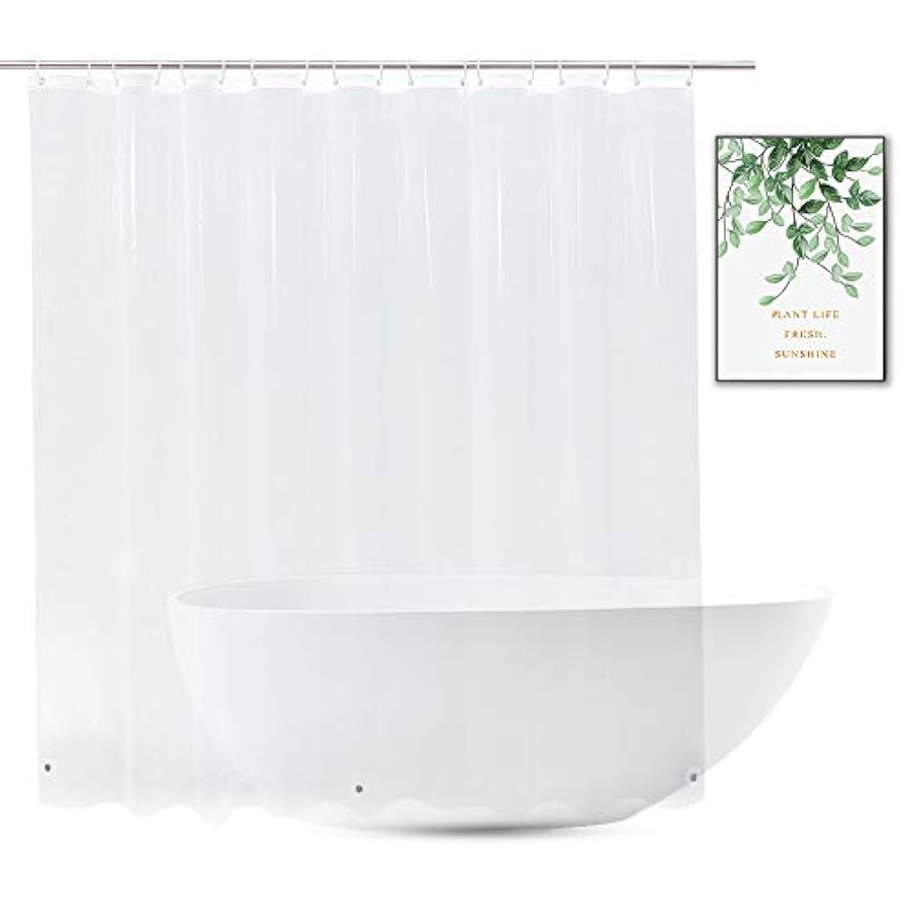 Extra Wide Shower Curtain Liner 108 72, Waterproof Heavy Duty Clear
