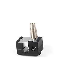 5 piezas de bloque calefactor de aluminio + 5 piezas de 0.069 in extrusor de rosca M6 + 5 piezas de cabezales de impresión de boquilla extrusora de latón de 0.016 in + 5 piezas de calcetines calefactores de silicona para impresora 3D E3D V6