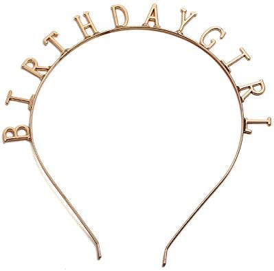 Elehere Birthday Girl Tiara Headband Headpiece Girls Party Hair Accessories, 0.6" 0.3" Letters (Alloy), Princess Tiara Crowns