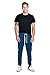 PROGO USA Men's Joggers Sweatpants Basic Fleece Marled Jogger Pant Elastic Waist (Small, Midnight)