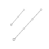 925 Sterling Silver 1.5mm Necklace Extender Bracelet Anklet Chain Extenders Rolo Chain 4