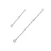 925 Sterling Silver 1.5mm Necklace Extender Bracelet Anklet Chain Extenders Rolo Chain 4