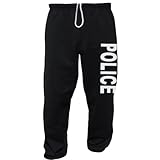 Police Sweatpants Black Small