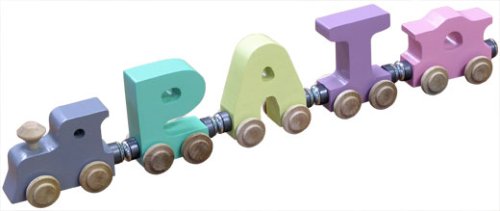3 Letter Pastel NameTrain - Made in USA