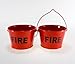 2 pc Set of Red Fire Buckets Ashtrays