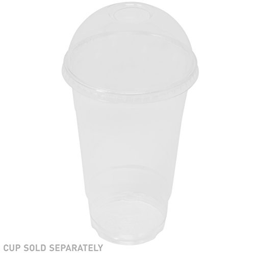 Simply Deliver Dome Lid for 16, 20, and 24 oz Cold Beverage Drink Cups, Crystal Clear PET, 1000-Count