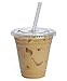 GUSTO Clear Plastic Cups with Flat Lids [12 oz - 50 Count] - Disposable Iced Coffee Cups with Lids - PET Plastic Cold Cups for Smoothies, Juices & To-Go Drinks - Formerly Comfy Package