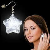 LED Star Earrings - White