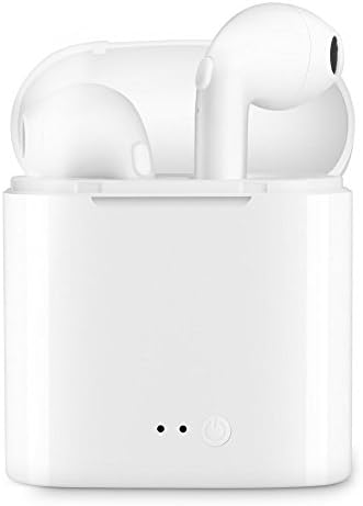 zhazhahui WirelessEarBudsCase-15 Bluetooth Headset for Universal/Smartphones with Charging Case Built-in Mic, White