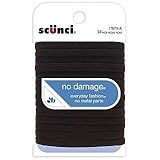 Scunci No Damage Hair Ties, Flat Design - Black (14 Count)