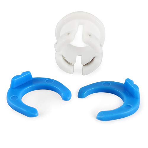 BCZAMD White Bowden Tube Clamp Blue Pipe Horse Clip Fixed 6mm for Ultimaker 3D Printers Parts Shoe Coupling Collet Parts Accessories - Thumbnail 2