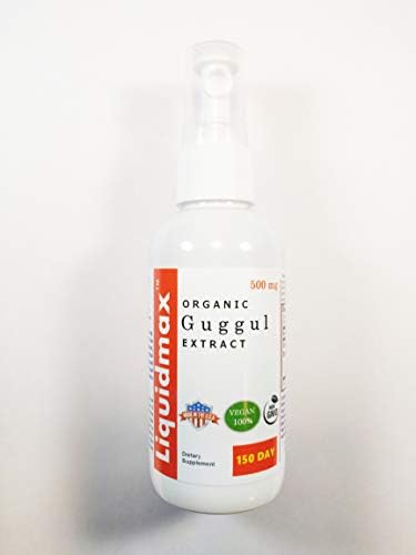 Organic Guggul Extract 500 mg — 150 Day Supply — Premium Liquid Spray Naturally Supports Healthy Cholesterol Levels + Blood Pressure & Heart Health + Joint Health & Mobility + Strong Anti-Inflammatory