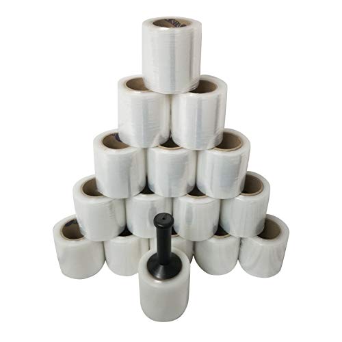 Pack of America | 5" x 1000 ft (16 Pack) Mini Stretch Wrap Film w/Dispenser | 80 Gauge Clear Plastic Shrink Wrap | Moving Supplies | Industrial Strength Hand Cling Wrap for Bundling and Wrapping - Thumbnail 7