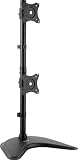 VIVO Dual LCD Monitor Vertical Desk Stand | Free-Standing Mount for 2 Screens up to 27 inches (STAND-V002N)