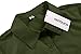 HOTOUCH Women's Slim Fit Button Up Shirts Solid Grey Lapel Collared Dress Shirt (Army Green XL)