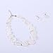 OULII Seashell Necklace Earring Set Beach Jewelry for Women(White)