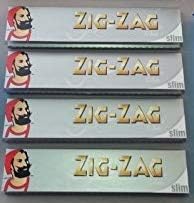 ZIG ZAG Silver Slim King Size Cigarette Tobacco Rolling Paper - Pack of 50, 100 g - Image 4