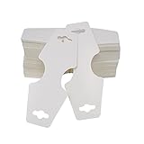Honbay 200PCS 12 x 4.5CM Blank White Kraft Paper Jewelry Necklace Bracelet Display Hanging Cards Price Tags