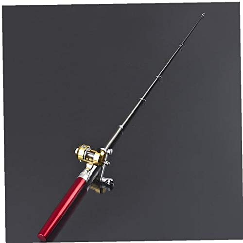 linjunddd 1pc Pen Angelrute Minitasche Angelrute Tragbares Teleskop Taschen Angeln Stippzubehör (rot) Convenient Fischen… – Bild 7
