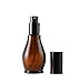 UPSTORE 3PCS Empty Refillable Amber Glass Spray Bottle Jars with Black Cap Cosmetic Vials Sample Packing Storage Containers Fine Mist Sprayer Automizer for Perfume Makeup Water (30ML/1oz)