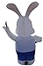 4 ft. Airblown Inflatable Easter Bunny with Brush - Yard Decoration