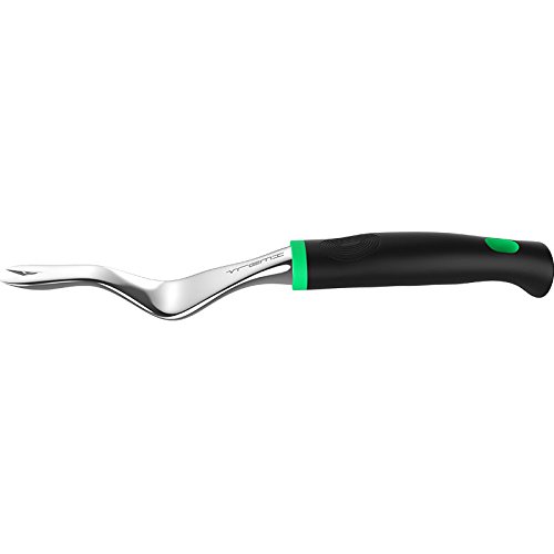image for Vremi Garden Weeder Hand Tool - Aluminum Fork Tip Gardening Weed Remov