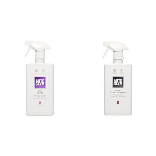 Auto Glym Fast Glass ,500ml+Auto Glym Instant Tyre Dressing, 500ml