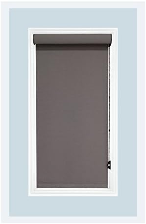 Delta Blinds Supply, Custom-Made Roller Shade for Windows, 3% Light Filtering/Semi-Sheer, Inside Mount, Black/White, Inside Window Size: 21"W x 24"L