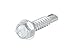 #12 x 1'' Hex Washer Head Self-Drilling Tek Screw Zinc Plated Steel for Attaches Sheet Metal Steel or Steel to Metal - Box of 100