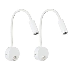 Casewind draaibare wandlamp, 2 stuks, mat zwart, verstelbare zwanenhals, led-leeslamp, wandlamp, bedverlichting met…