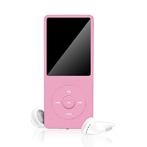 8GB 70 Hours 3.5mm Audio Jack Playback Fast-Charge MP3 MP4 Lossless Sound Music Player FM Recorder TF Card (ONE, Pink) - Thumbnail 4
