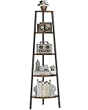 Pipishell Corner Shelf, 5 Tier Bookshelf