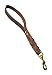 JUPUDA Soft Leather Short Dog Training Leash,16 x 4/5in,Braided Brown Short Leather Lead for Large Extra Large Dogs Hunting and Walking