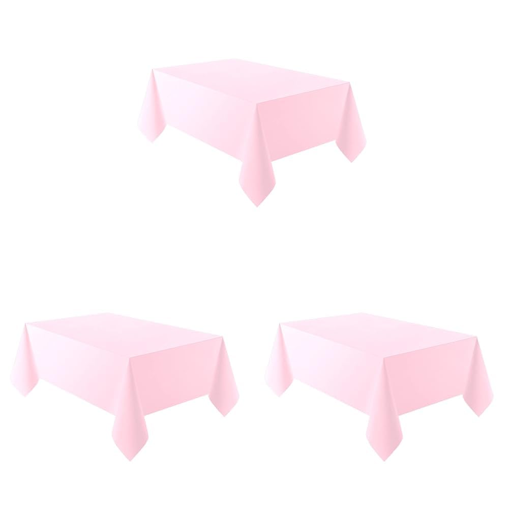 amscan 9915405-201 Plastic Tablecover Marshmallow (Pack of 3)