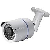 Night Watch Security 1 Pack Analog HD 1080p Wired Bullet Camera (White, Camera Only, Compatible with Night Owl DVRs)