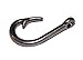 5 Pack of Gunmetal Black Toned Large Fish Hook Rope Bracelet Connectors - Midwest Cord TM Brand Paracord Accessories - Large Metal Fishing Style Charms for use with 550 Parachute Cord Jewelry Making