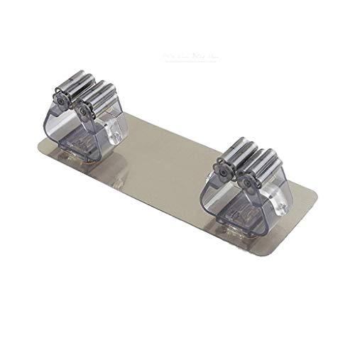 Broom Holder Wall Mount,Broom Hanger Wall Mount,Stainless Steel Heavy Duty Tool Broom Organizer Wall Mount Bathroom Home Kitchen Garage Garden (1pc, white)