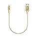 Anker Powerline+ Lightning Cable (1ft) Durable and Fast Charging Cable [Double Braided Nylon] for iPhone Xs/XS Max/XR/X/8/8 Plus/7/7 Plus/6/6 Plus/5s/iPad and More (Golden)