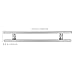 HOMEMAXS Magnetic Knife Holder, 17 inches Strong Stainless Steel Magnetic Knife strip, Double Knife Bar with 8 Removable Hooks Knife Rack Tool Holder