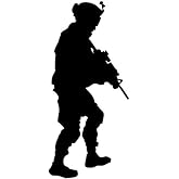 Ranger Products Military Soldier Infantry War Decal Window Laptop Sticker (White Color Decal) - Die Cut Decal Bumper Sticker for Windows, Cars, Trucks, Laptops, Etc.