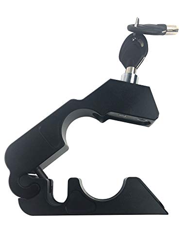 Beasteel Universal Aluminum CNC Motorcycle Grip Lock by Secure Your Motorcycle/Bike/ATV/Moped/Scooter Locks Your Grip/Brake/Throttle/Handlebar Under 5 Seconds! (Black/Orange/Red/Silver/Blue)