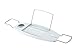 Amazon Basics Bathtub Caddy with Extendable Arms - White