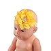 12PCS Baby Headbands Flower Hairbands 3.5Inch Hair Bows with Rhinestones Hair Accessories for Baby Girls Toddlers Infant Newborns